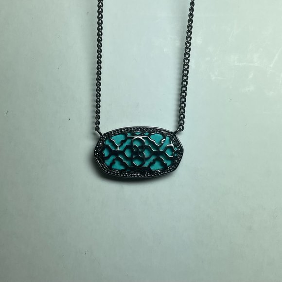 Kendra Scott Gunmetal and Veined Turquoise Dylan and Dani Set - Picture 7 of 7